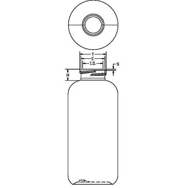 4OZ WHITE BOSTON ROUND HDPE WITH 24-400 NECK FINISH