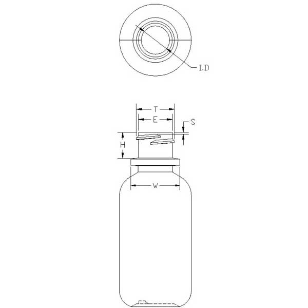 2OZ WHITE BOSTON ROUND HDPE WITH 20-400 NECK FINISH