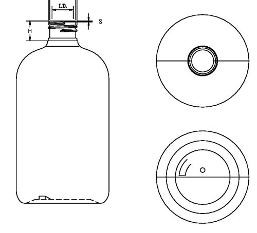 16OZ WHITE SQUAT BOSTON ROUND HDPE WITH 24-410 NECK FINISH