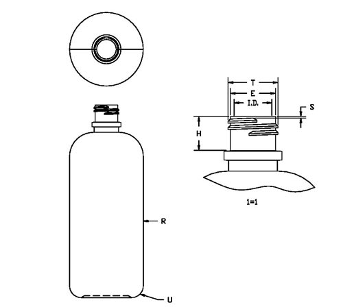 500ML WHITE TALL BOSTON ROUND HDPE WITH 24-410 NECK FINISH