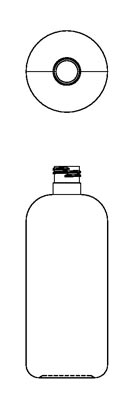 500ML WHITE TALL BOSTON ROUND HDPE WITH 24-415 NECK FINISH