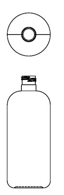 500ML WHITE TALL BOSTON ROUND HDPE WITH 24-415 NECK FINISH