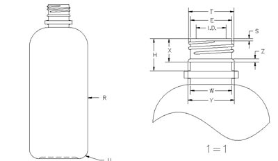 500ML WHITE TALL BOSTON ROUND HDPE WITH 28-410 NECK FINISH