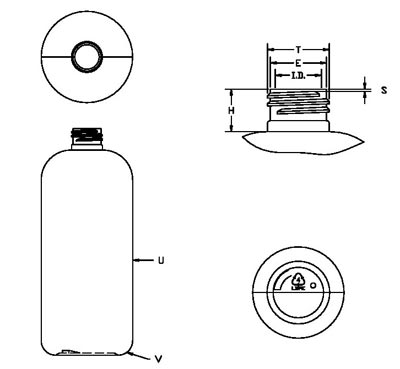 500ML WHITE TALL BOSTON ROUND LDPE WITH 24-410 NECK FINISH