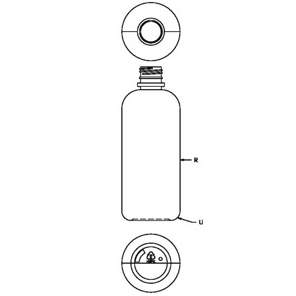 500ML WHITE TALL BOSTON ROUND HDPE WITH 28-410 NECK FINISH