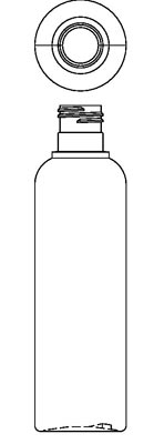 8OZ WHITE WESTON BOSTON ROUND HDPE WITH 24-415 NECK FINISH