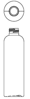 8OZ WHITE WESTON BOSTON ROUND HDPE WITH 24-410 NECK FINISH