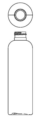 8OZ WHITE WESTON BOSTON ROUND HDPE WITH 24-410 NECK FINISH