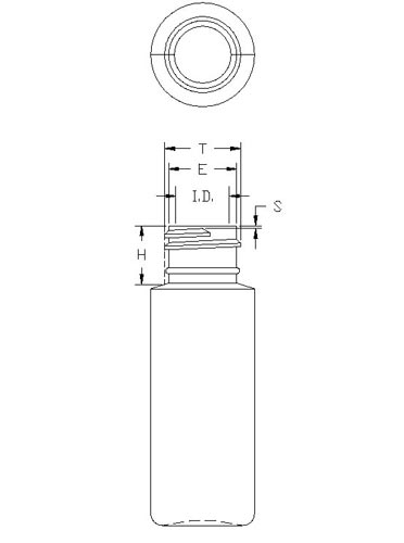 1OZ WHITE CYLINDER HDPE WITH 20-410 NECK FINISH