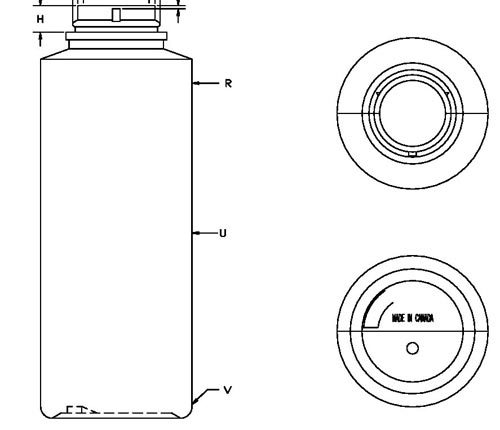 200ML WHITE CYLINDER HDPE WITH 33-702 NECK FINISH