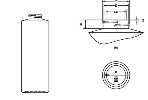 500ML WHITE CYLINDER HDPE WITH 33-400 NECK FINISH