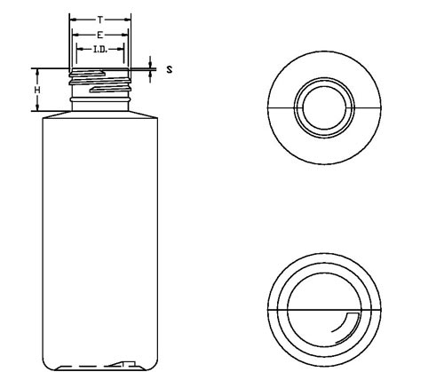 4OZ WHITE CYLINDER HDPE WITH 24-410 NECK FINISH