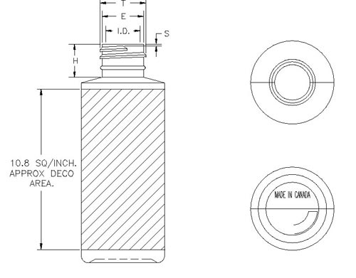 2OZ WHITE CYLINDER LDPE WITH 20-410 NECK FINISH