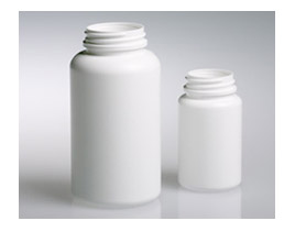 40CC WHITE PACKER ROUND HDPE WITH 28-400 NECK FINISH