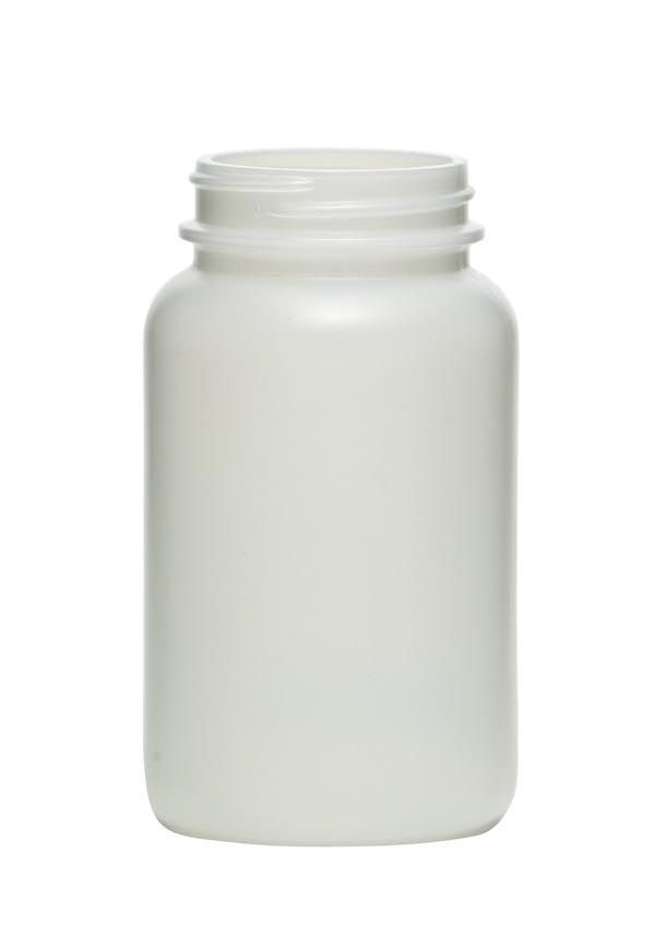 8OZ NATURAL WIDE MOUTH ROUND HDPE WITH 48-400 NECK FINISH
