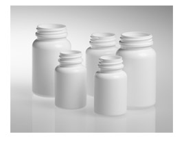 180CC WHITE B-LINE STYLE PACKER ROUND HDPE WITH 45-400 NECK FINISH