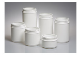 32OZ WHITE STRAIGHT-SIDED CANISTER SQUARE HDPE WITH 120-400 NECK FINISH