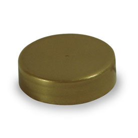 38-400 GOLD SMOOTH SIDE SMOOTH TOP PLASTIC CT CAP