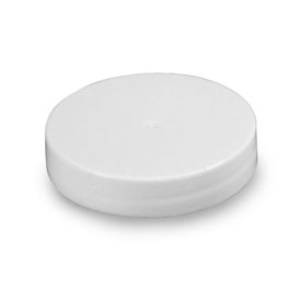 53-400 WHITE SMOOTH SIDE SMOOTH TOP PLASTIC CT CAP