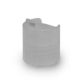 24-410 WHITE SMOOTH SIDE PLASTIC PRESS TO DISPENSE CAP