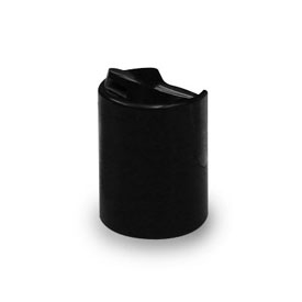 24-415 BLACK SMOOTH SIDE SMOOTH TOP DISPENSING EMPRESS II DISC TOP CAP - 0.115" X 0.310" ORIFICE