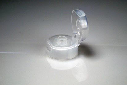 8MM CLEAR PLASTIC 1-3/8" FLIP TOP DISPENSING CAP