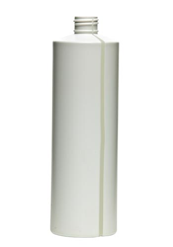 16OZ NATURAL WINDOW STRIPE CYLINDER HDPE WITH 24-410 NECK FINISH