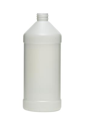 16OZ NATURAL MODERN ROUND HDPE WITH 28-410 NECK FINISH