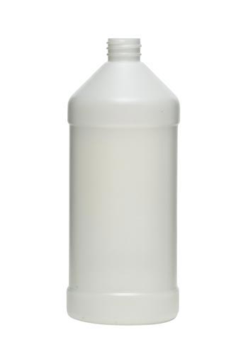 16OZ NATURAL MODERN ROUND HDPE WITH 28-410 NECK FINISH