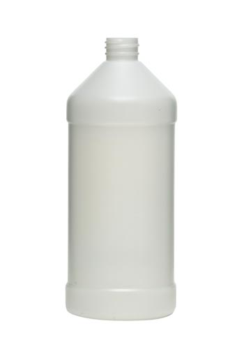16OZ NATURAL MODERN ROUND HDPE WITH 28-400 NECK FINISH