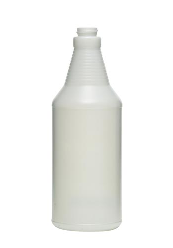 32OZ NATURAL MODERN CARAFE ROUND HDPE WITH 28-400 NECK FINISH