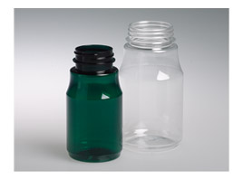 200CC WHITE APOTHECARY PACKER ROUND PET WITH 38-400 NECK FINISH