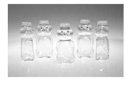 8OZ WHITE HONEY BEAR PET WITH 38-400 NECK FINISH