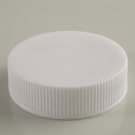 38-400 WHITE RIB SIDE MATTE TOP PLASTIC CT CAP