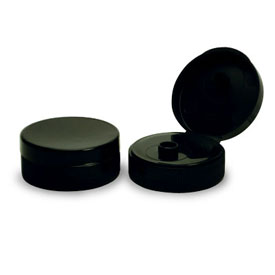 38-400 BLACK DISPENSING FLIP TOP CAP - 0.250", 0.375" 0.500" ORIFICE