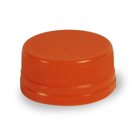 33MM TC ORANGE RIB SIDE MATTE TOP TAMPER EVIDENT CAP