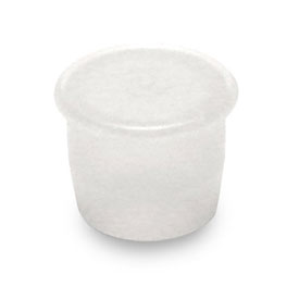 20MM WHITE LDPE FLAT TOP STRAIGHT SHANK DISPENSING CAP