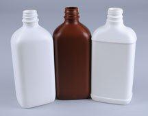 16OZ NATURAL LIQUID SHELF OBLONG HDPE WITH 28-480 NECK FINISH