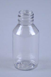 1OZ NATURAL MODERN BOSTON ROUND PET WITH 20-410 NECK FINISH