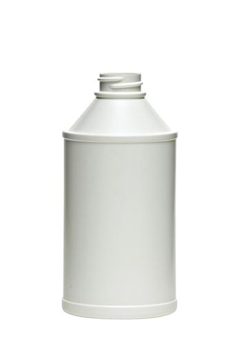 12OZ WHITE COMPACT ROUND HDPE WITH 28-410 NECK FINISH