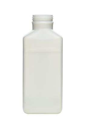 12OZ NATURAL ANTACID PANELED OBLONG HDPE WITH 38-400 NECK FINISH