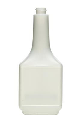 12OZ NATURAL FLAT LONG NECK OBLONG HDPE WITH 22-400 NECK FINISH