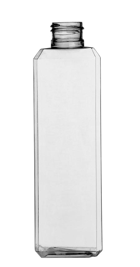 8OZ NATURAL BEVELED SQUARE HDPE WITH 24-415 NECK FINISH
