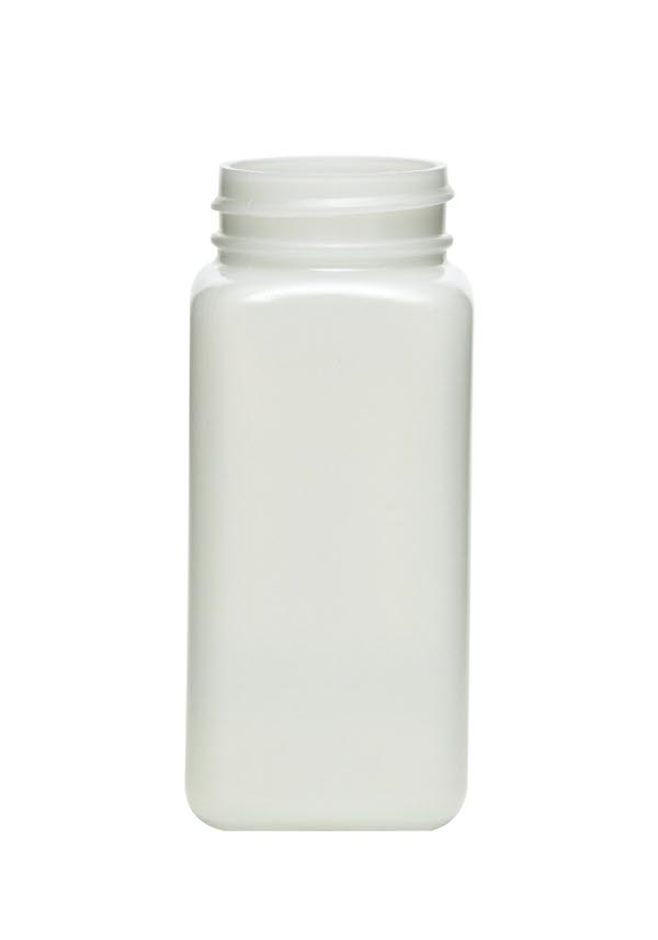 290CC NATURAL WIDE MOUTH SQUARE HDPE WITH 45-400 NECK FINISH