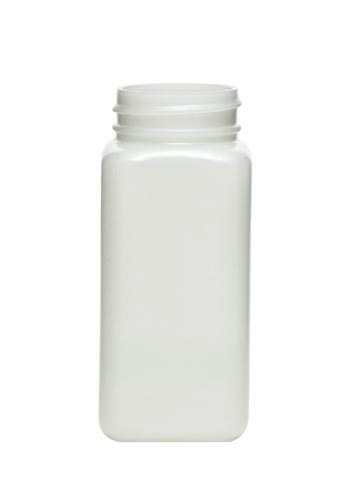 325CC NATURAL WIDE MOUTH SQUARE HDPE WITH 48-400 NECK FINISH