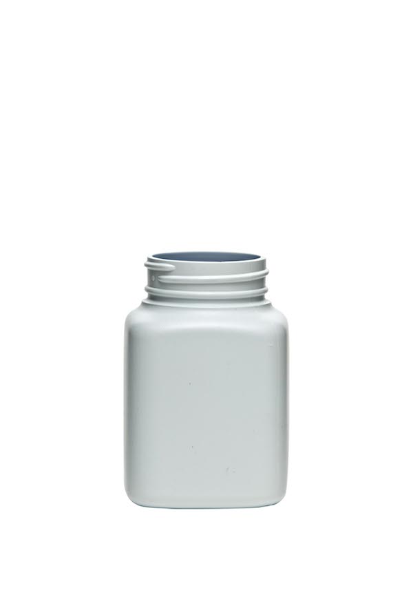 60CC NATURAL WIDE MOUTH SQUARE HDPE WITH 33-400 NECK FINISH