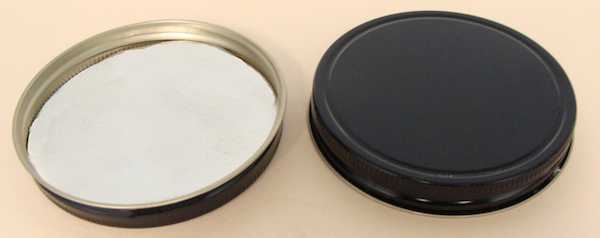 83-400 WHITE THREADS, KNURLS, & CURL TIN-PLATE STEEL METAL CONTINUOUS THREAD (CT) CAP WITH PULP ALUMINUM LINER