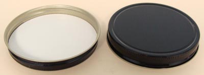 120-400 CLEAR THREADS, KNURLS, & CURL TIN-PLATE STEEL TIN-PLATE STEEL CONTINUOUS THREAD (CT) CAP WITH PULPVINYL LINER