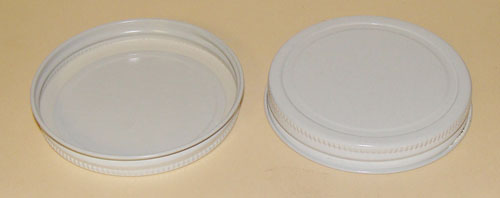 70-400 THREADS, KNURLS, & CURL TIN-PLATE STEEL METAL CONTINUOUS THREAD (CT) CAP WITH PLASTISOL LINER