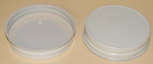 70MM THREADS, KNURLS, & CURL TIN-PLATE STEEL METAL CONTINUOUS THREAD (CT) CAP WITH PLASTISOL LINER